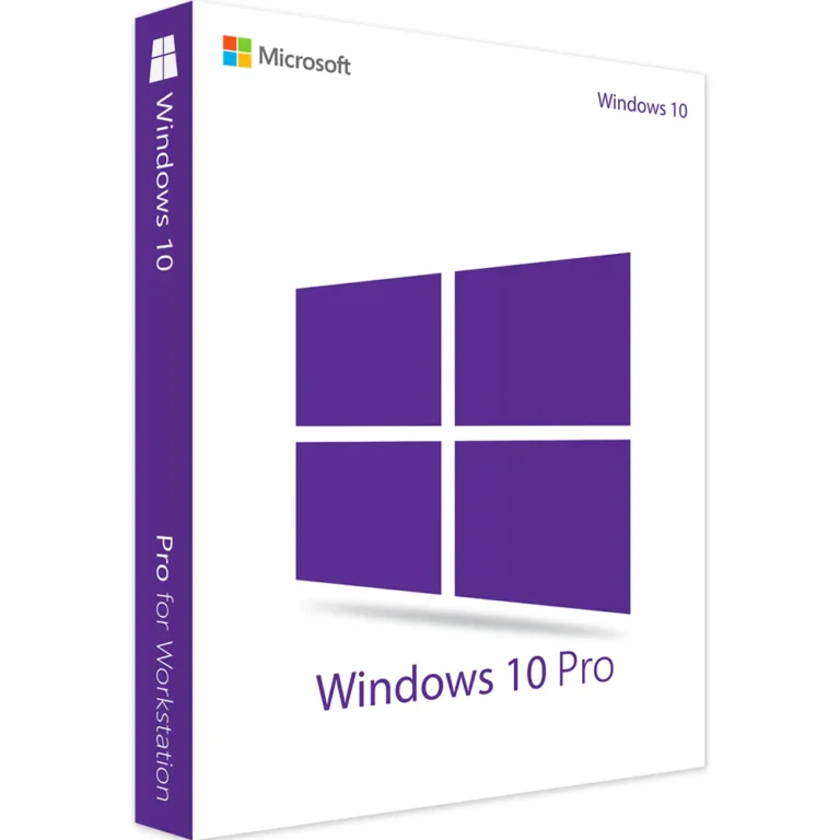 Windows 10 Pro software box packaging design