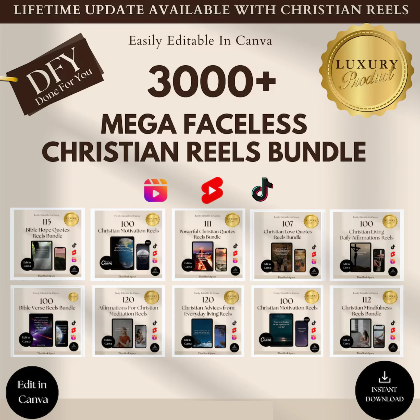 3000 Plus Christian Bible Done For You Video Reels