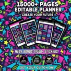 15,000+ PLR Planners, Journals & Trackers + 8.000 Bonus Digital Stickers! | Mega Template Bundle With Resell Rights (Limited-Time Offer!) - Image 3