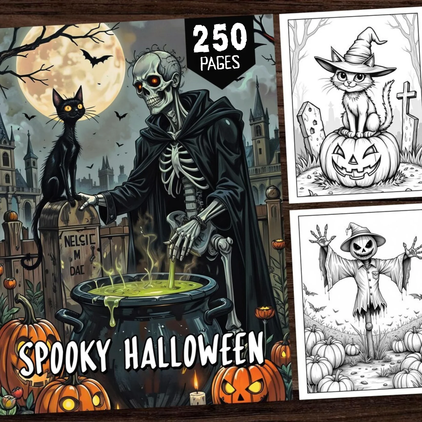 250+ Spooky Halloween Done-For-You Coloring Pages! Bonus: 2,500 Plus Additional Pages Are you tired of spending hours searching for the perfect coloring pages, only to find mediocre designs that don’t inspire you? Do you want to enjoy a relaxing and stress-relieving activity without the hassle of creating your own pages? Look no further! Our collection of high-quality, done-for-you coloring pages is here to transform your coloring experience!