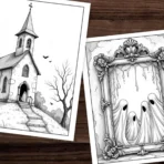 Spooky Halloween Coloring Pages with Bonus: Over 2,500 Additional Coloring Pages - Image 3