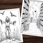 Spooky Halloween Coloring Pages with Bonus: Over 2,500 Additional Coloring Pages - Image 5